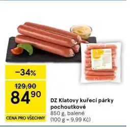 Tesco DZ Klatovy Kuřecí párky pochoutkové nabídka