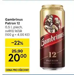 Tesco Gambrinus Patron 12 nabídka