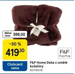 Tesco F&F Home Deka z umělé kožešiny nabídka