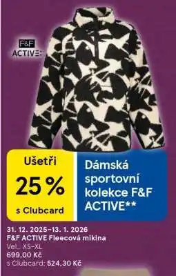 Tesco F&F ACTIVE Fleecová mikina nabídka