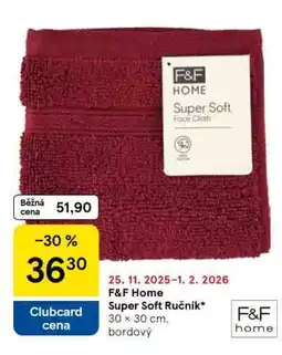 Tesco F&F Home Super Soft Ručník nabídka