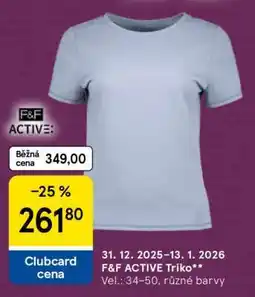 Tesco F&F Active triko nabídka