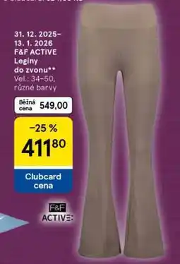 Tesco F&F ACTIVE Legíny do zvonu nabídka