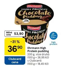 Tesco Ehrmann High Protein pudding nabídka