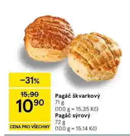 Tesco Pagáč škvarkový / Pagáč sýrový nabídka