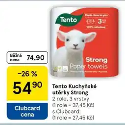 Tesco Tento Kuchyňské utěrky Strong nabídka