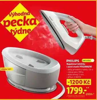 PHILIPS Napařovací žehlička s parní stanicí PSG2000/80