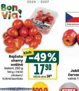 Billa Rajčata cherra oválná nabídka
