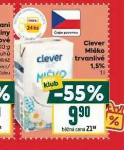 Billa Trvanlivé mléko 1,5% nabídka