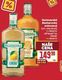 Billa Karlovarská becherovka ochucená nabídka