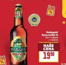 Billa Pivo radegast ryze hořká 12 nabídka