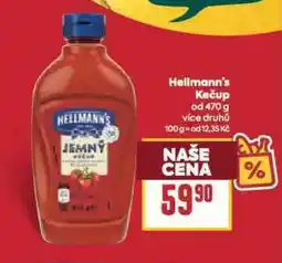Billa Hellmann´s kečup nabídka