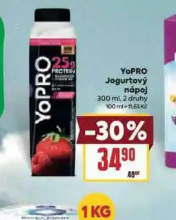 Billa Yopro jogurtový nápoj nabídka