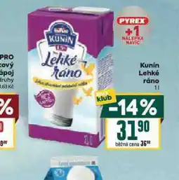 Billa Kunín lehké ráno nabídka