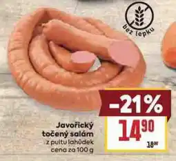 Billa Javořický točený salám nabídka