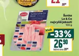 Billa Šunka le&co nejvyšší jakosti nabídka