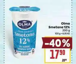 Billa Olma smetana 12% nabídka