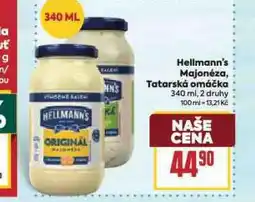 Billa Hellmann´s tatarská omáčka, majonéza nabídka