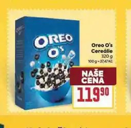 Billa Oreo o´s cereálie nabídka