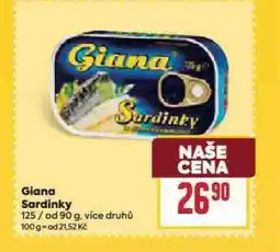 Billa Giana sardinky nabídka