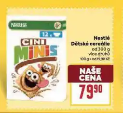 Billa Nestlé dětské cereálie nabídka