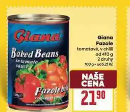 Billa Giana fazole nabídka