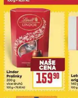 Billa Lindor pralinky nabídka