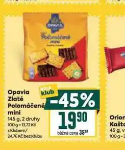 Billa Opavia zlaté polomáčené mini nabídka