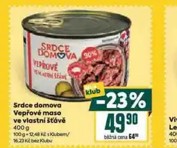 Billa Vepřové maso ve vlastní šťávě nabídka