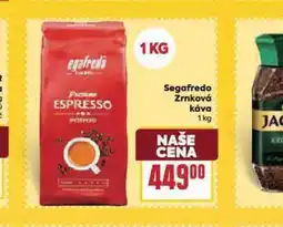 Billa Segafredo zrnková káva nabídka