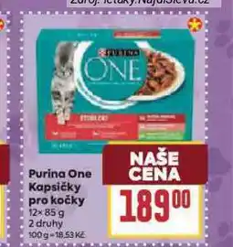 Billa Purina one kapsičky pro kočky nabídka