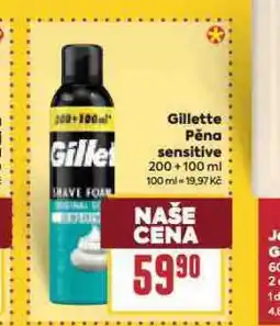 Billa Gillette pěna sensitive nabídka