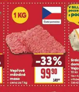 Billa Vepřové mělněné maso nabídka