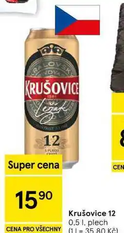 Tesco Krušovice 12, 0,5 l, plech nabídka