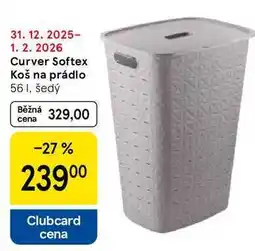 Tesco Curver Softex Koš na prádlo, 56 l, šedý nabídka