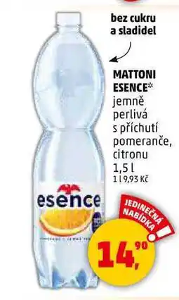 Penny Market MATTONI ESENCE, 1,5 l nabídka