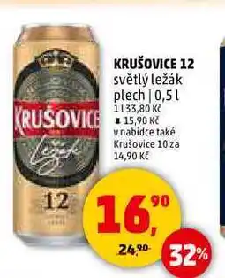 Penny Market KRUŠOVICE 12 světlý ležák plech, 0,5 l nabídka