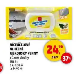 Penny Market VÍCEÚČELOVÉ VLHČENÉ UBROUSKY PENNY, 80 ks nabídka