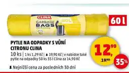 Penny Market PYTLE NA ODPADKY S VŮNÍ CITRONU CLINA, 10 ks nabídka