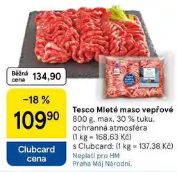 Tesco Tesco Mleté maso vepřové, 800 g. max. 30 % tuku nabídka