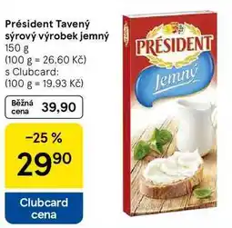 Tesco Président Tavený sýrový výrobek jemný, 150 g nabídka