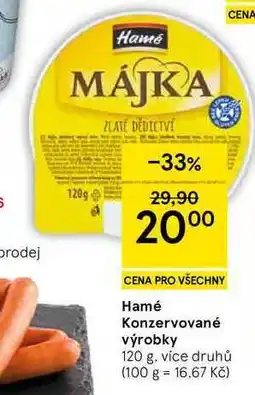 Tesco Hamé Konzervované výrobky, 120 g, více druhů nabídka
