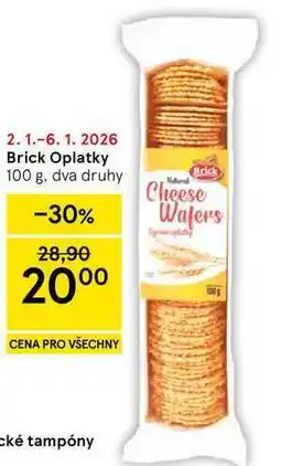 Tesco Brick Oplatky, 100 g, dva druhy nabídka
