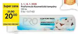 Tesco ProFormula Kosmetické tampóny, 120 ks nabídka