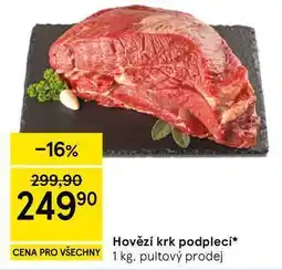 Tesco Hovězí krk podplecí, 1 kg nabídka