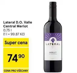 Tesco Lateral D.O. Valle Central Merlot, 0.75 l nabídka