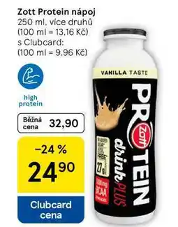 Tesco Zott Protein nápoj, 250 ml, více druhů nabídka