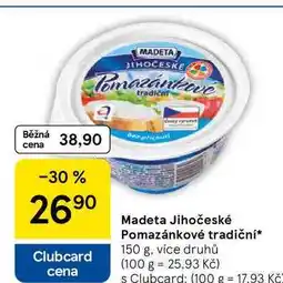 Tesco Madeta Jihočeské Pomazánkové tradiční, 150 g, více druhů nabídka