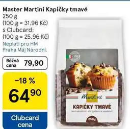 Tesco Master Martini Kapičky tmavé, 250 g nabídka