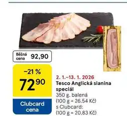 Tesco Tesco Anglická slanina speciál, 350 g. balená nabídka